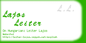 lajos leiter business card